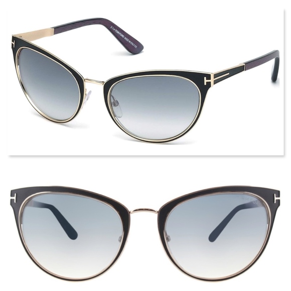 Tom Ford Accessories - New TOM FORD Nina Black Cat Eye Sunglasses